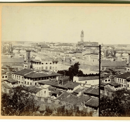 Vintage Stereoview Photograph Giacomo BROGI - Florence. Panorama, Italie c. 1870 image 2