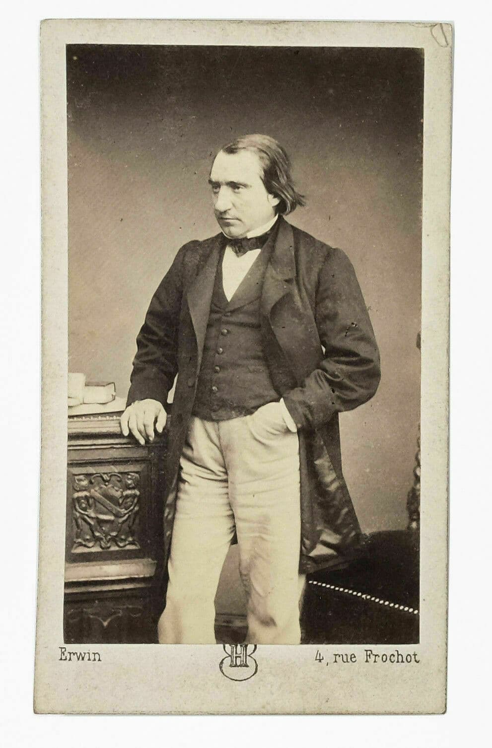 CDV Photographs by ERWIN HANFSTAENGL - Ernest Renan c. 1865
