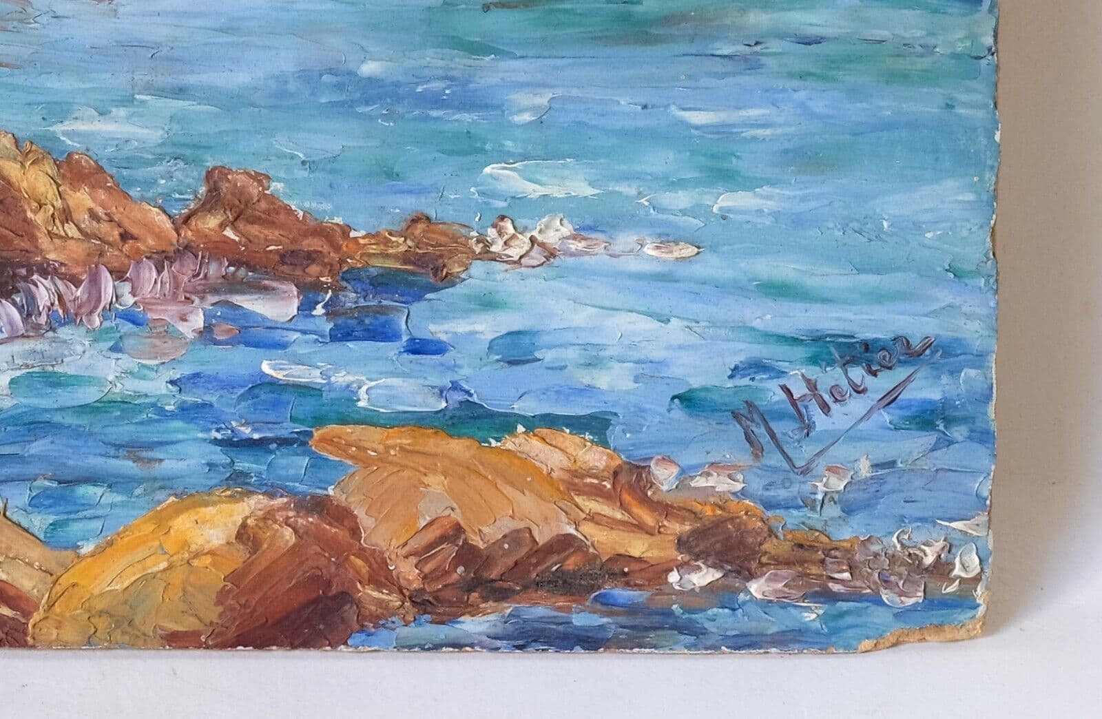 Painting Seaside Landscape, Rocks image 3