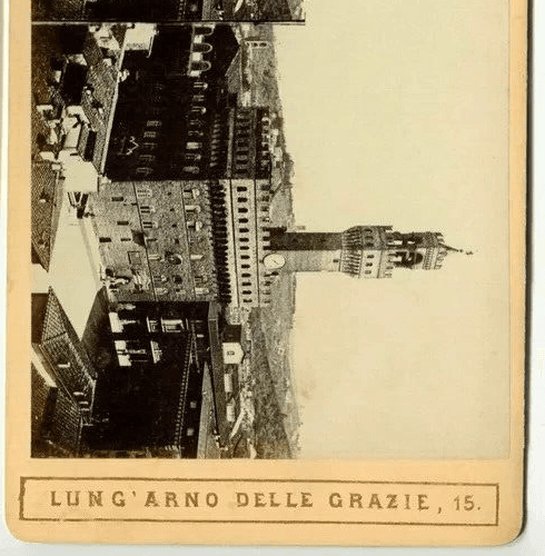 Vintage Italy Stereoview Giacomo BROGI Antique Art Florence Palazzo Italy c 1870 image 4