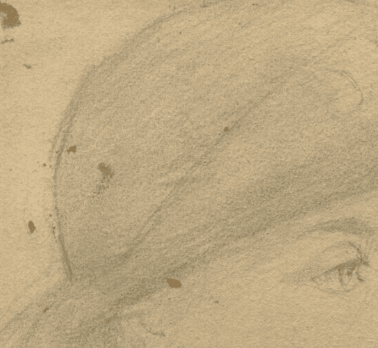 Antique Pencil Drawing Original Woman Portrait with Hat signed image 3