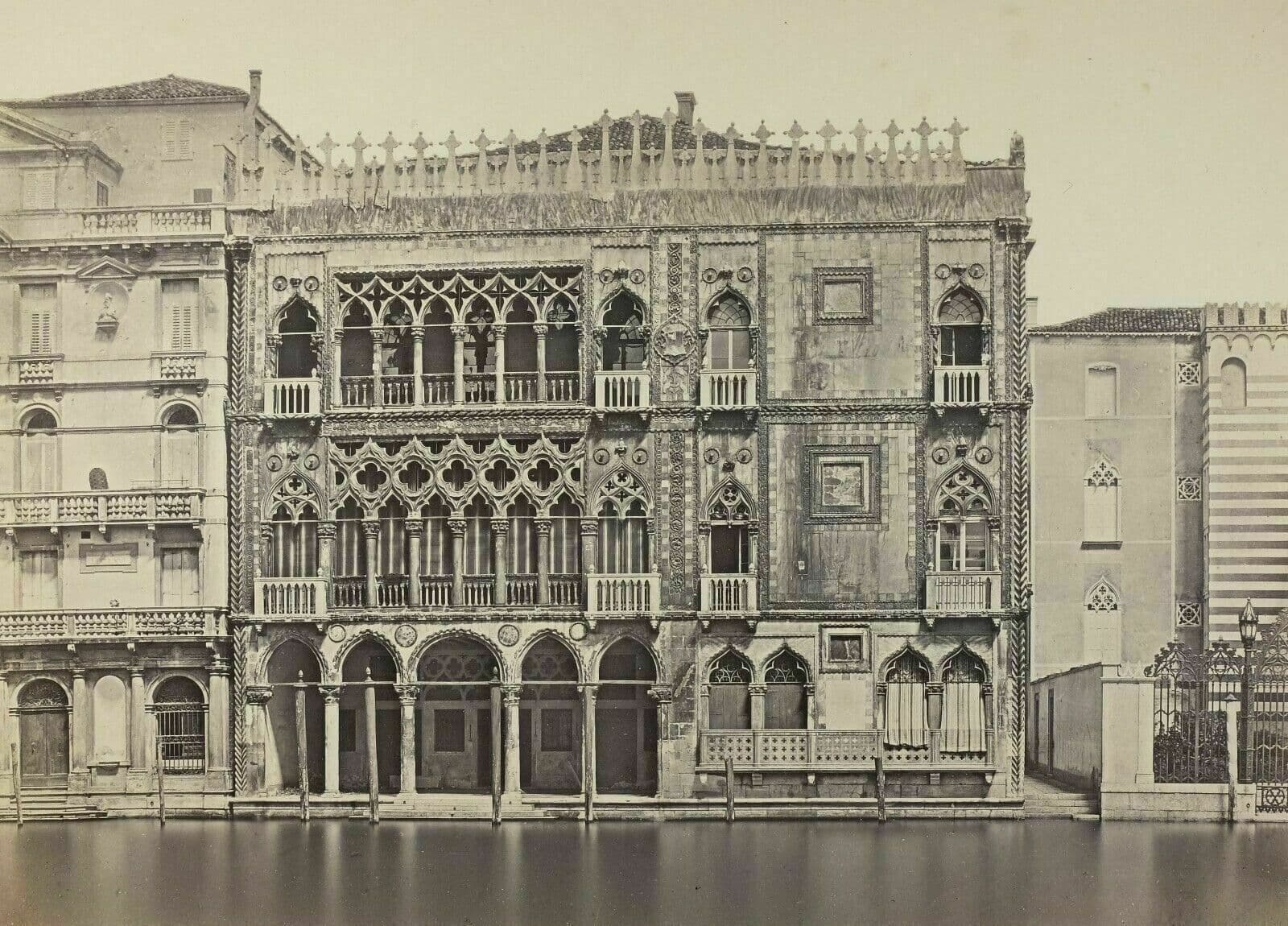 Antique Carlo Ponti (1820-1893) Palace of the Ca d'Oro Venice 1870 Photograph