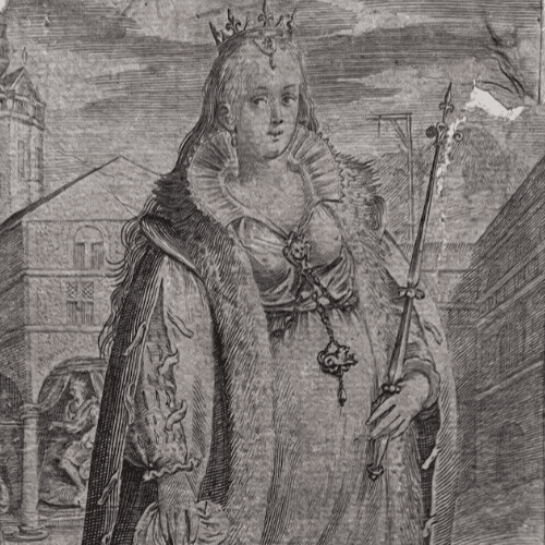 Antique Etching Original Nicolaes DE BRUYN (1571-1656) Esther, Portrait image 4