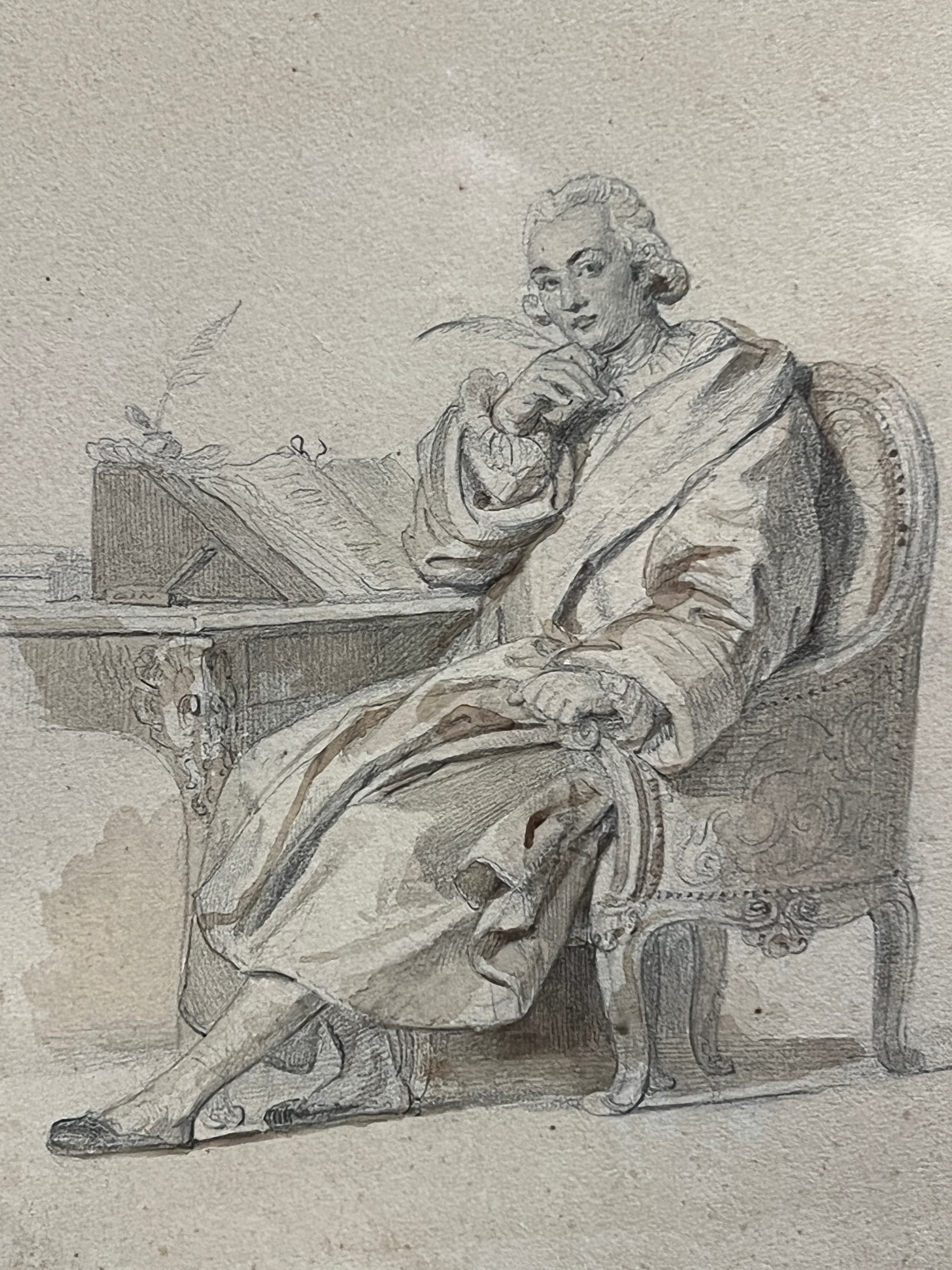 Drawing Man Portrait 19th century Writer image 1