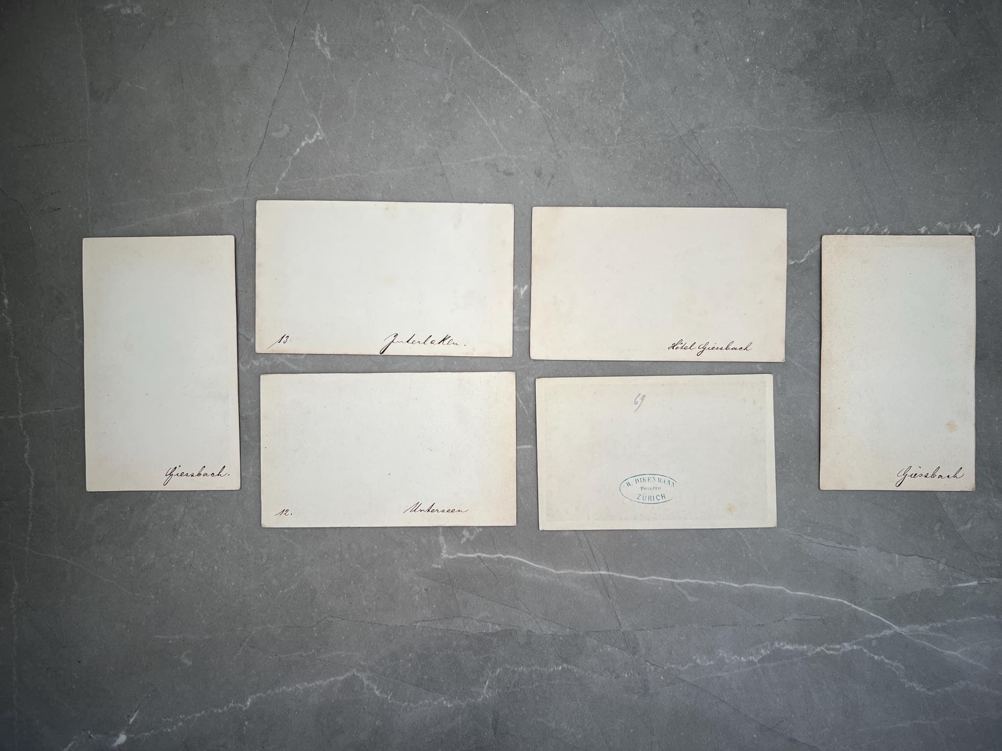 Set of 6 Antique Swiss Landscape Prints - Alpine Scenery, Waterfalls, and image 2