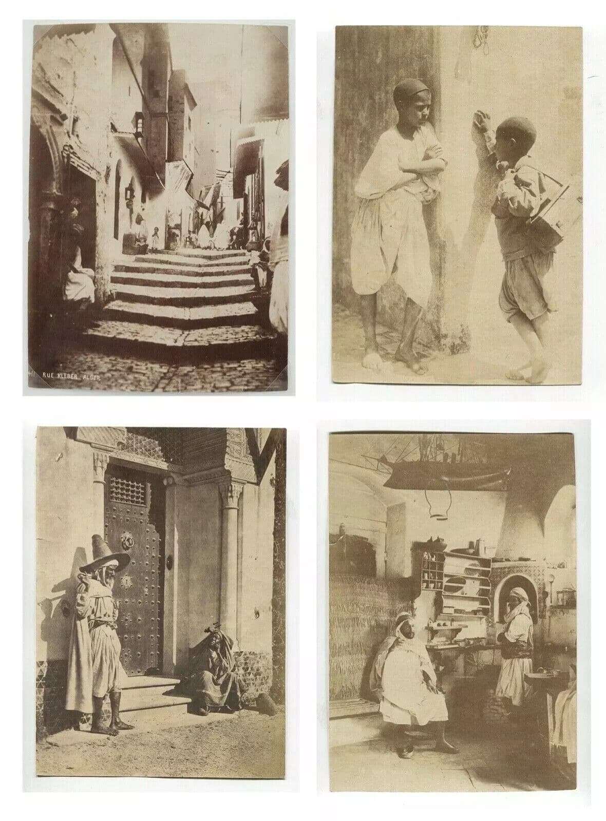 Vintage Photographs Leroux, Famin - People Tunisia Algeria Albumen c.1880 x4 image 8