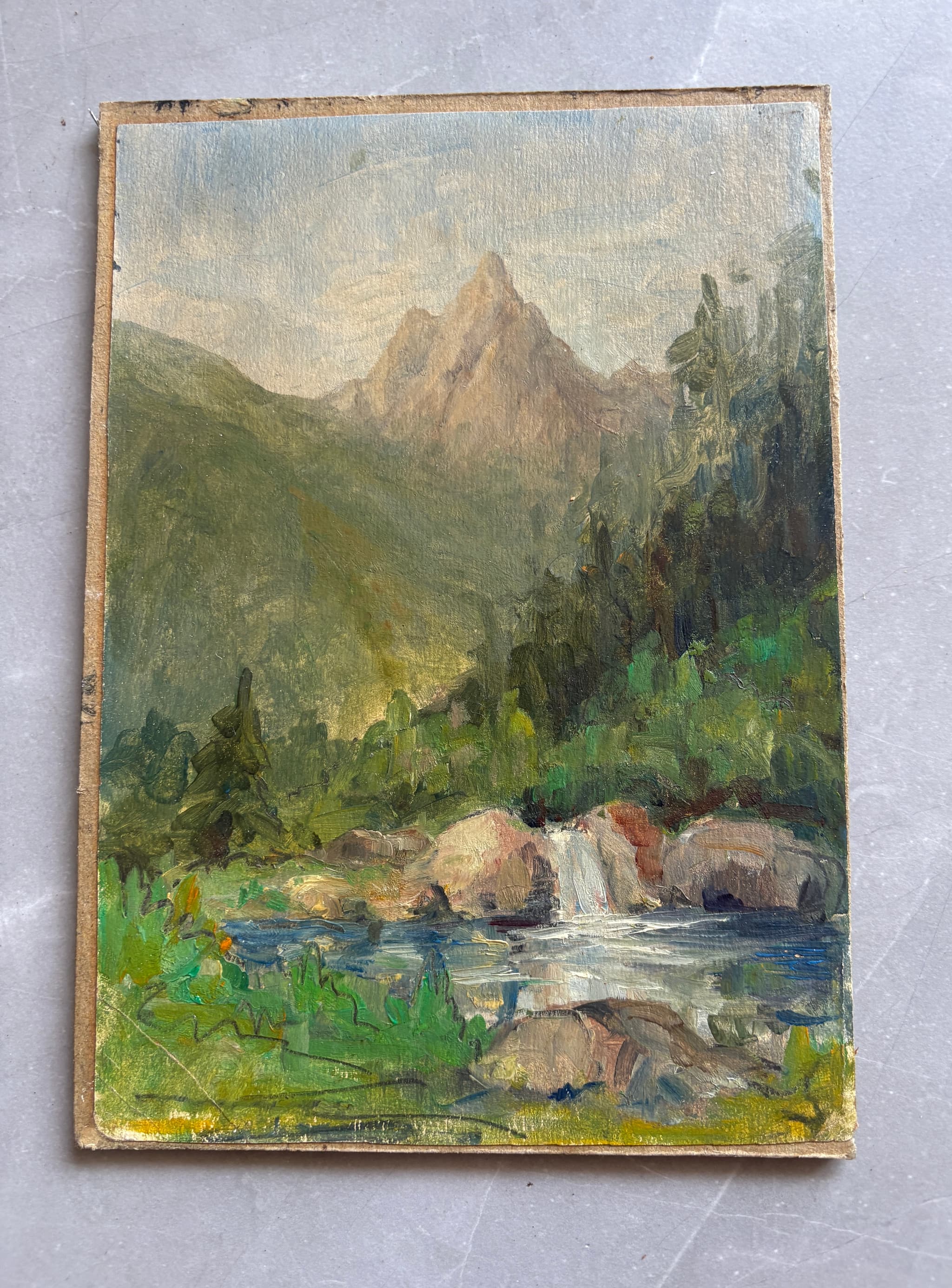 Painting Summer Mountain Landscape image 1