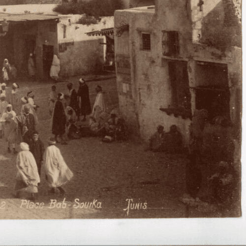 Vintage Photographs Africa, Orientalism,  Tunis, Place Bab-Souika image 4