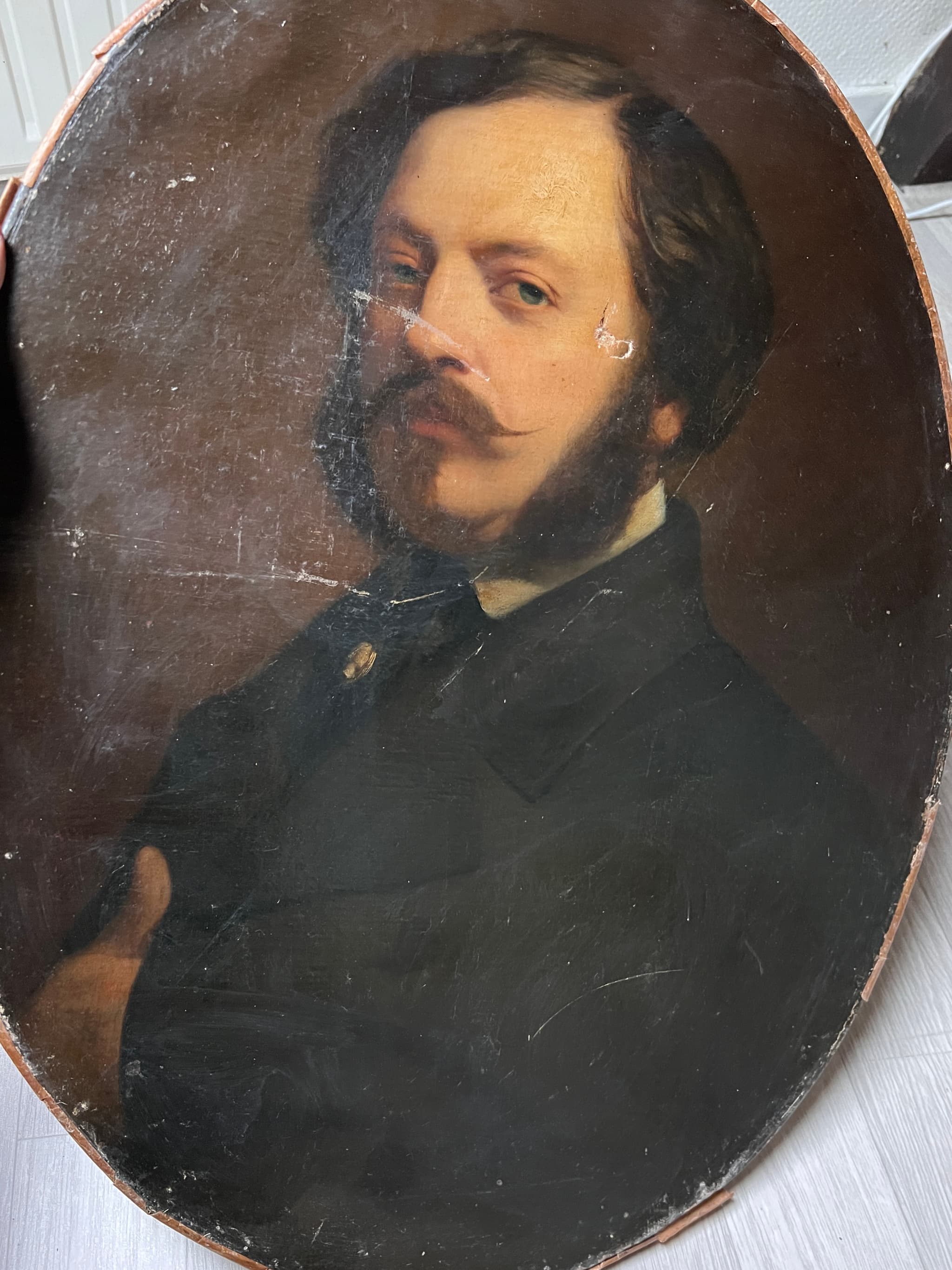 Painting by Charles LANDELLE (1821-1908) Man Portrait image 3