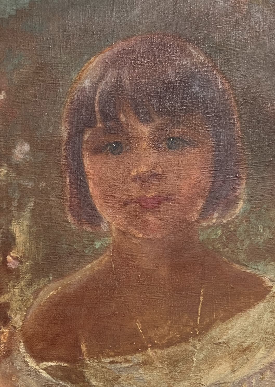 Painting by Jean Joseph ENDERS (1862-1936) Young Girl Portrait