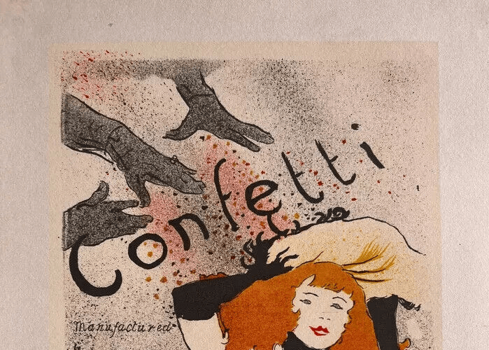 Vintage Mourlot Print Confetti by Toulouse-Lautrec / Andre Sauret 1950 image 3