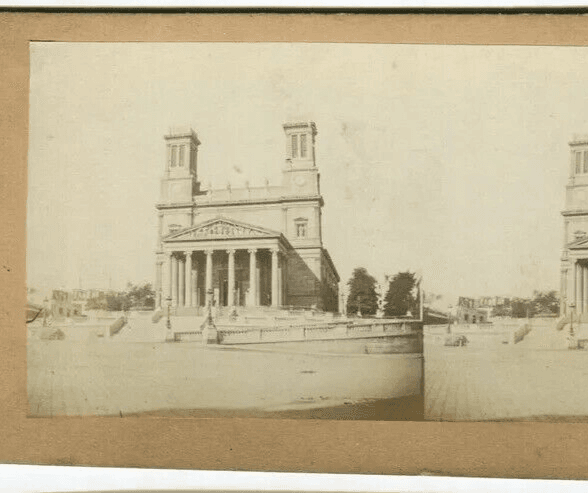 Vintage Stereoview Photograph Saint Vincent de Paul, Paris - Albumen c. 1870 image 2
