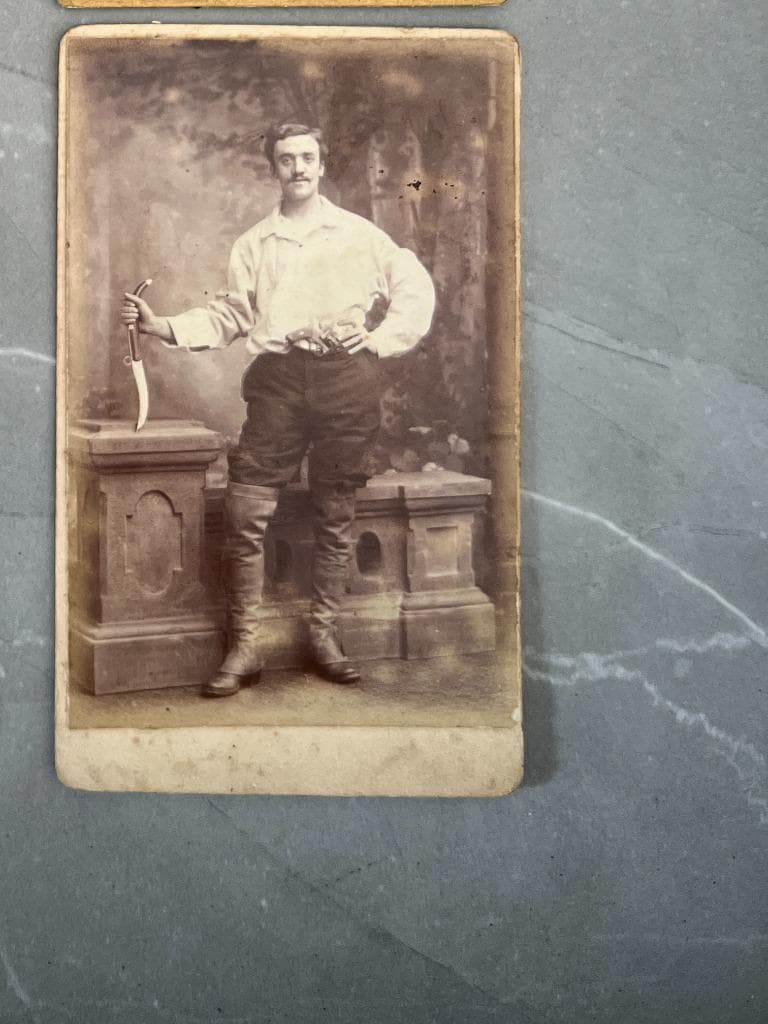 Set of 4 Antique CDV Sportsmen Photos - 19th Century Athletes image 6