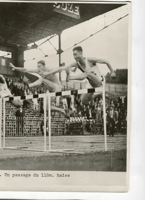 Vintage Photograph France-America-Japan 110m won by Towns c. 1936 image 6
