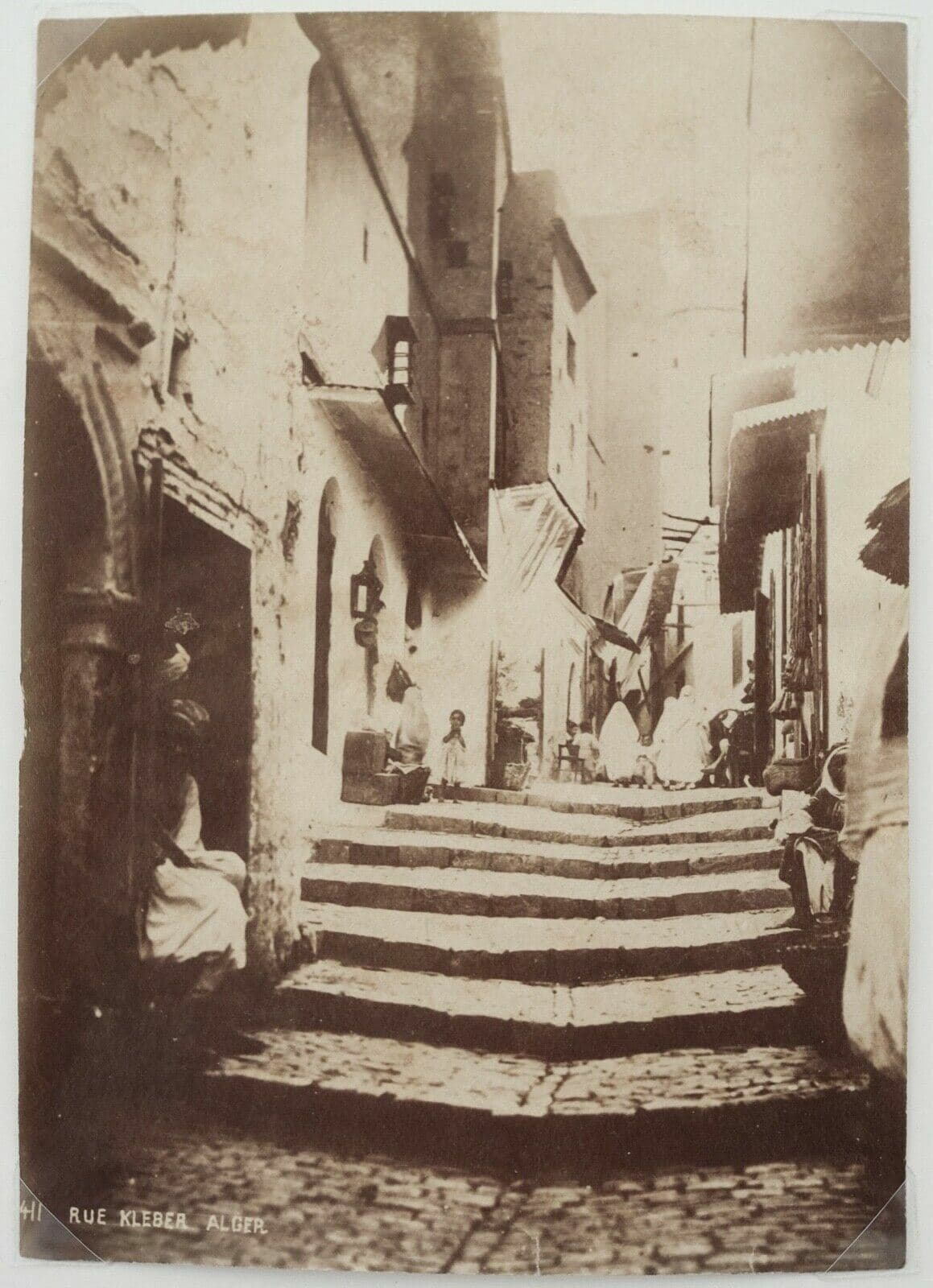 Vintage Photographs Leroux, Famin - People Tunisia Algeria Albumen c.1880 x4 image 5