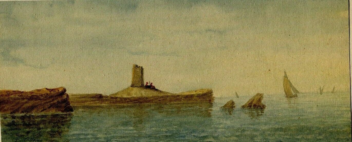 Collomb Landscape Cape Palos, Andalusia, Spain Drawing image 1