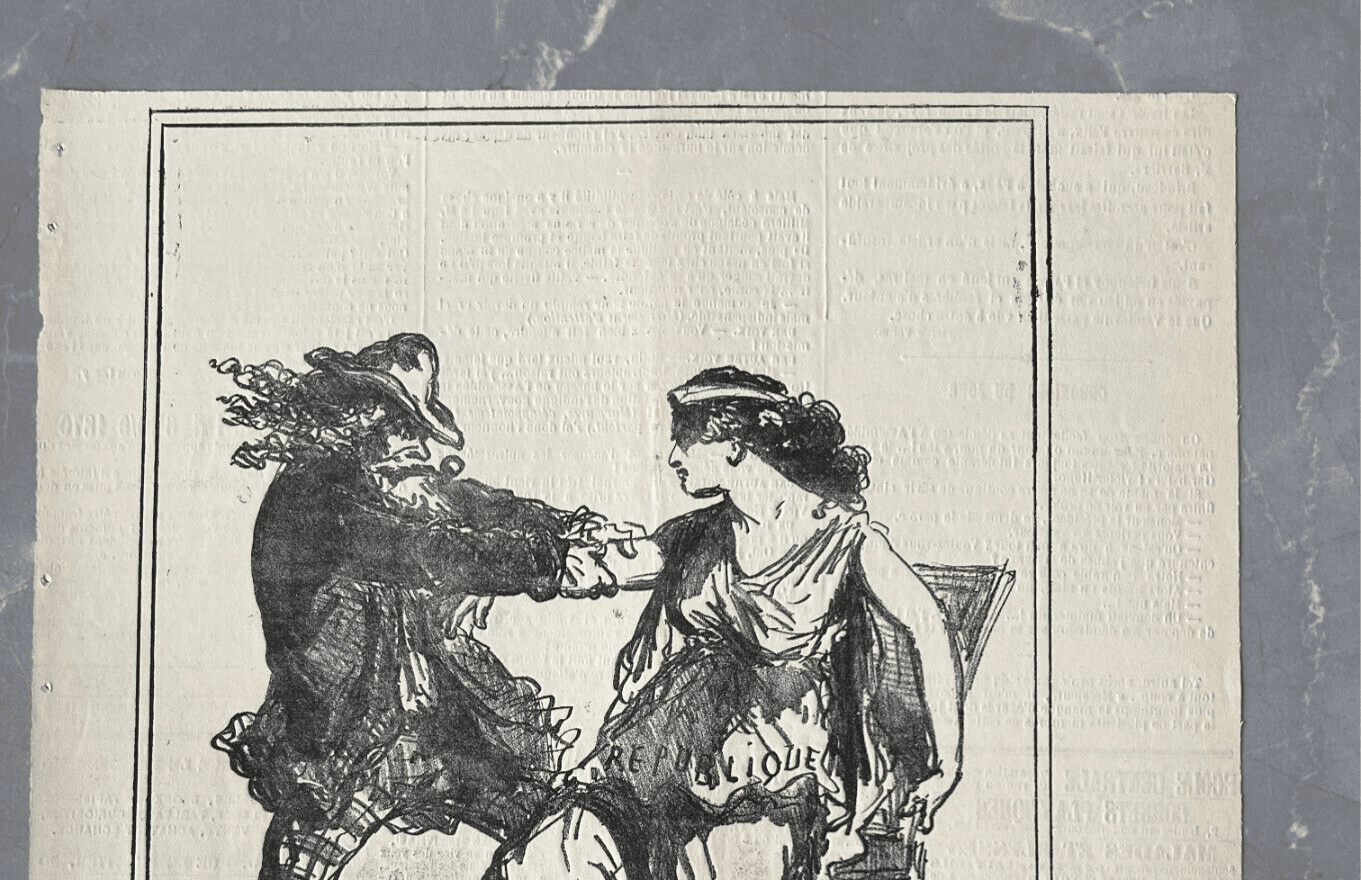 Antique Print 19th century Cham, Laisse moi tranquille, Apres le Siege 1833 image 3