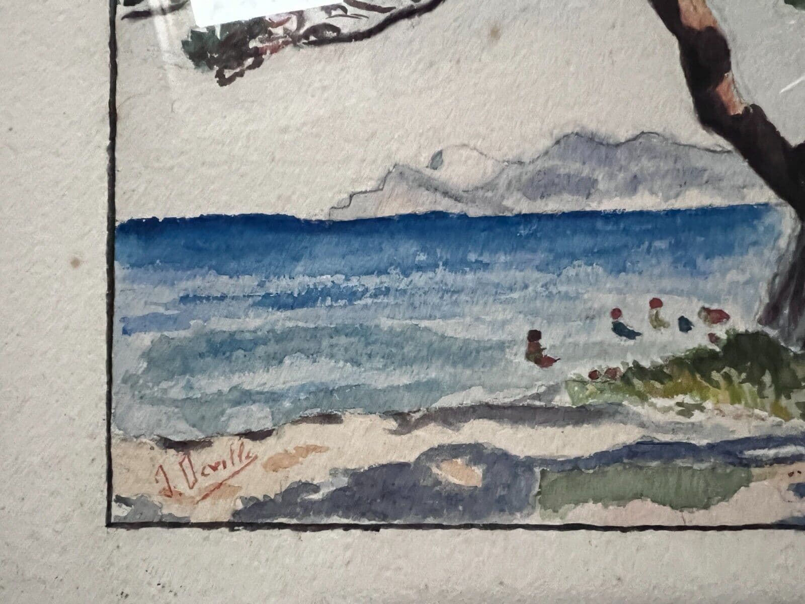 Antique Painting Original 20th century Maritime Landscape signed, Seascape image 2