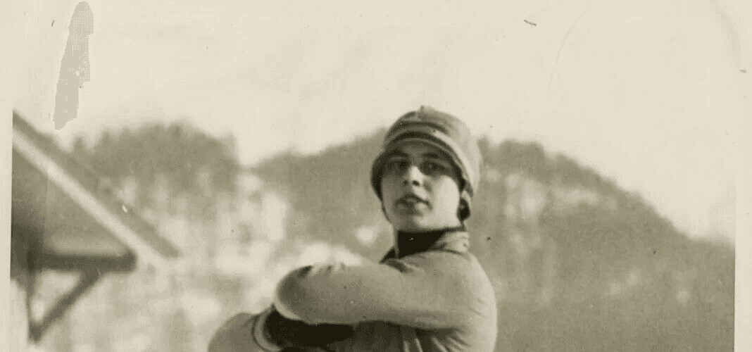 Vintage Photography Original Young Woman at the Ice Skating Rink 1920' image 3