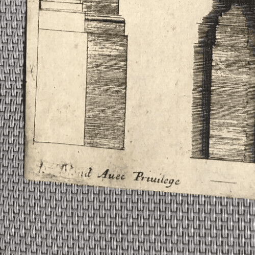 Vintage Etching Original Architecture Jean Baptiste LE BLOND (1679-1719) image 5