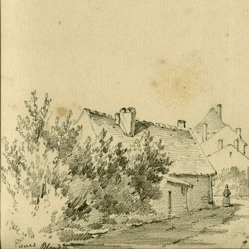 Antique Drawing Armand BLANDIN (1804-1846) Landscape Tours 1866 Artwork image 2