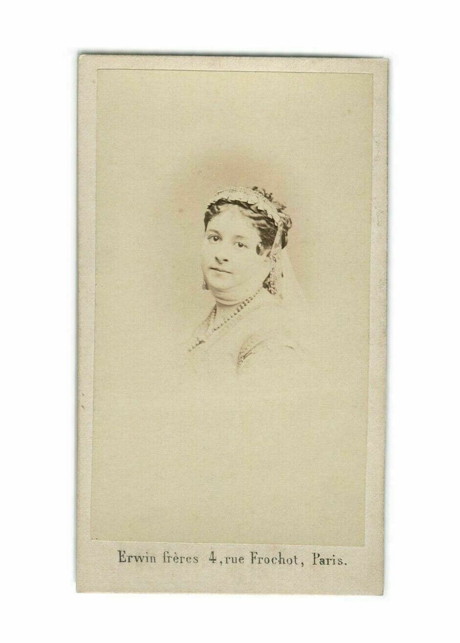CDV Vintage Photographs ERWIN FRERES - Celine Montaland - OPERA - Albumen c.1864 image 1