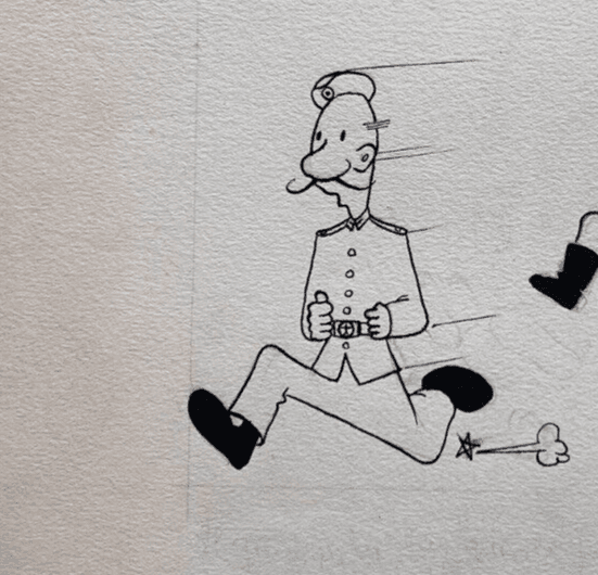 Vintage Original Drawing SIRIUS (1911-1997) Cartoon, Caricature, People, WWII image 2