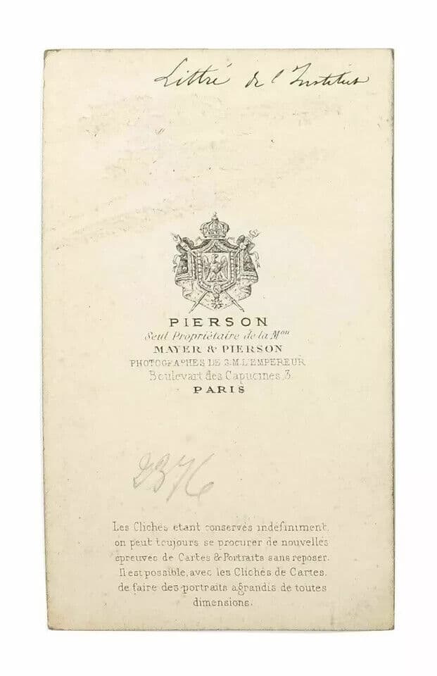 CDV Photographs Vintage MAYER & PIERSON - Portrait Emile Littré c. 1870 image 6