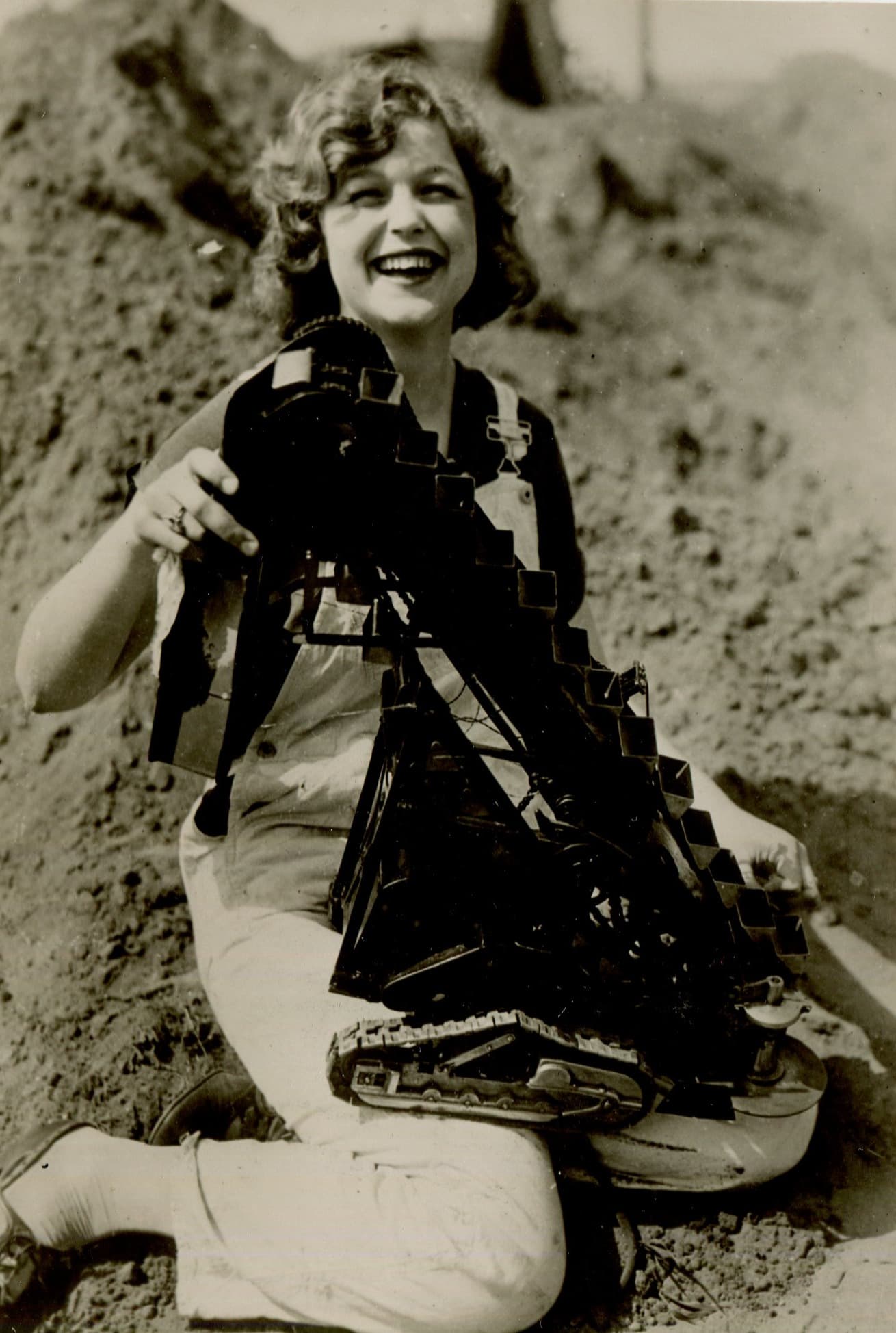 Woman with Sand Digging Machine 1920 image 1