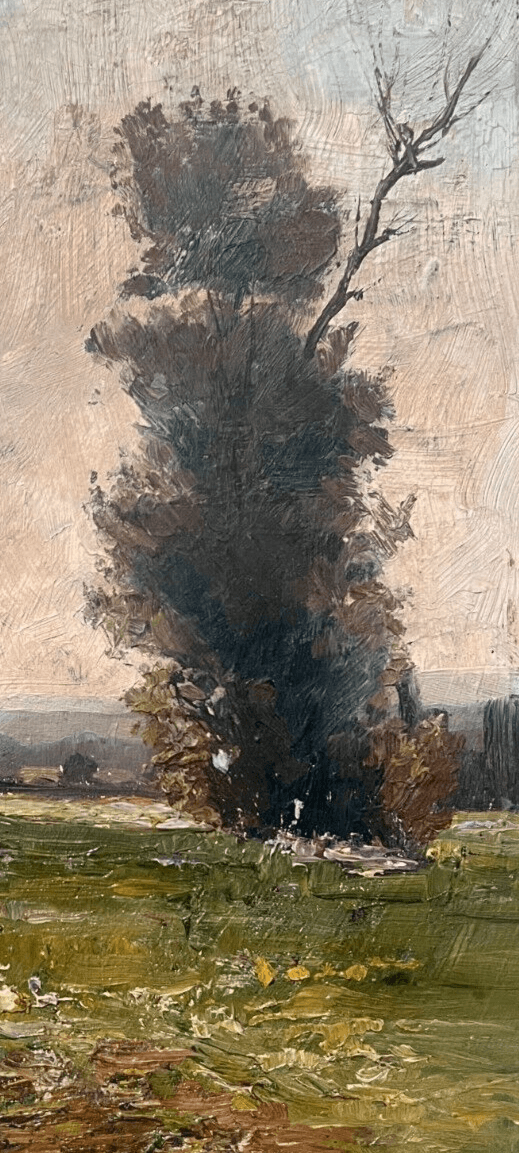 Antique Oil Painting Signed Forest, Trees, Landscape image 3