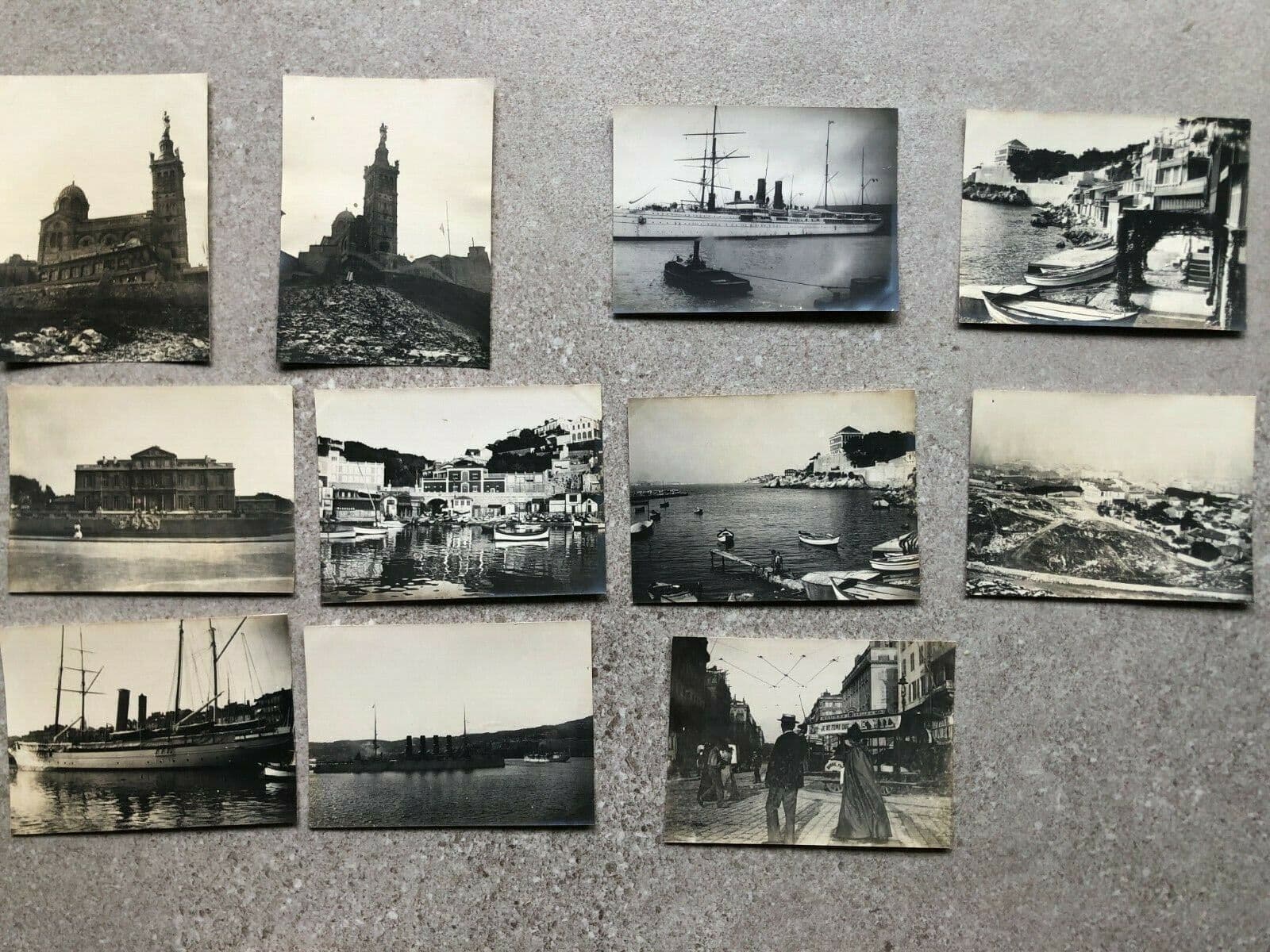 Vintage Photographs Lot Marseille, France, Borelli, Notre Dame x11 1901