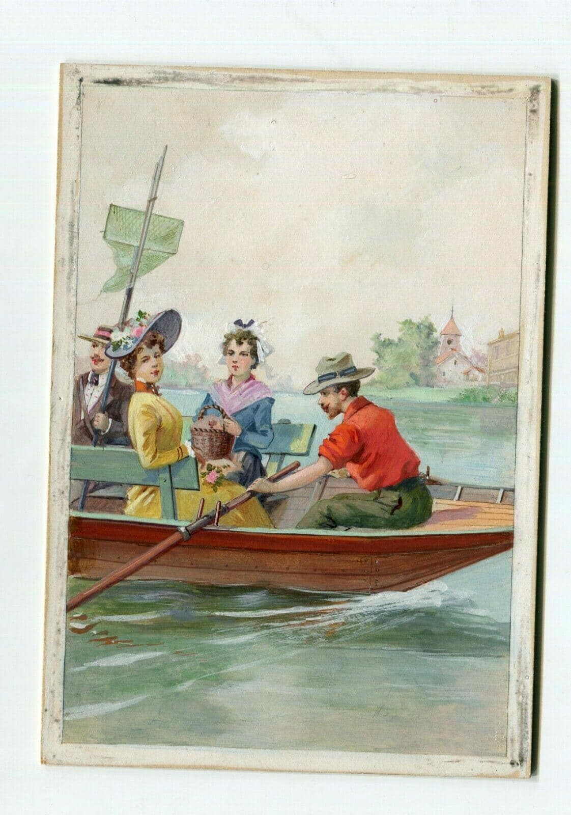Drawing Gouache Figures on Boat image 2