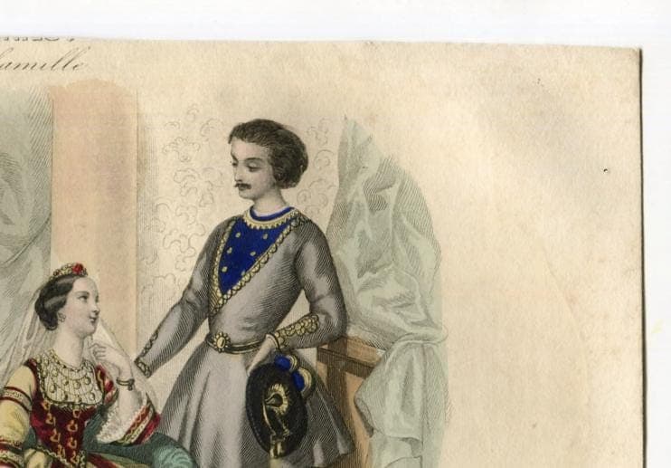 19th-Century French Fashion Illustration - Musée des Familles, model antique image 10