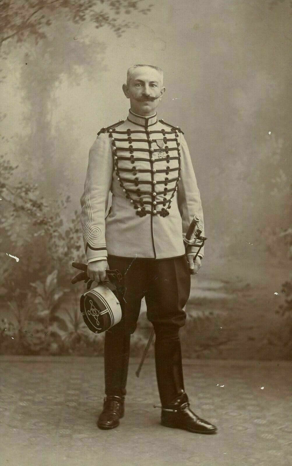 Cabinet Card Photograph BLAIN FRERES Marquis de la Vauzelle Dedicated c. 1895 image 1
