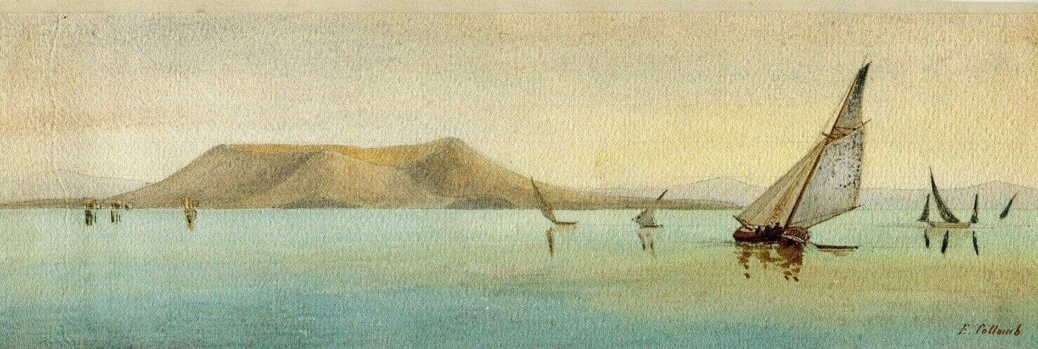 Collomb Landscape Minte Nuovo, Hill of the Baya Cat Drawing