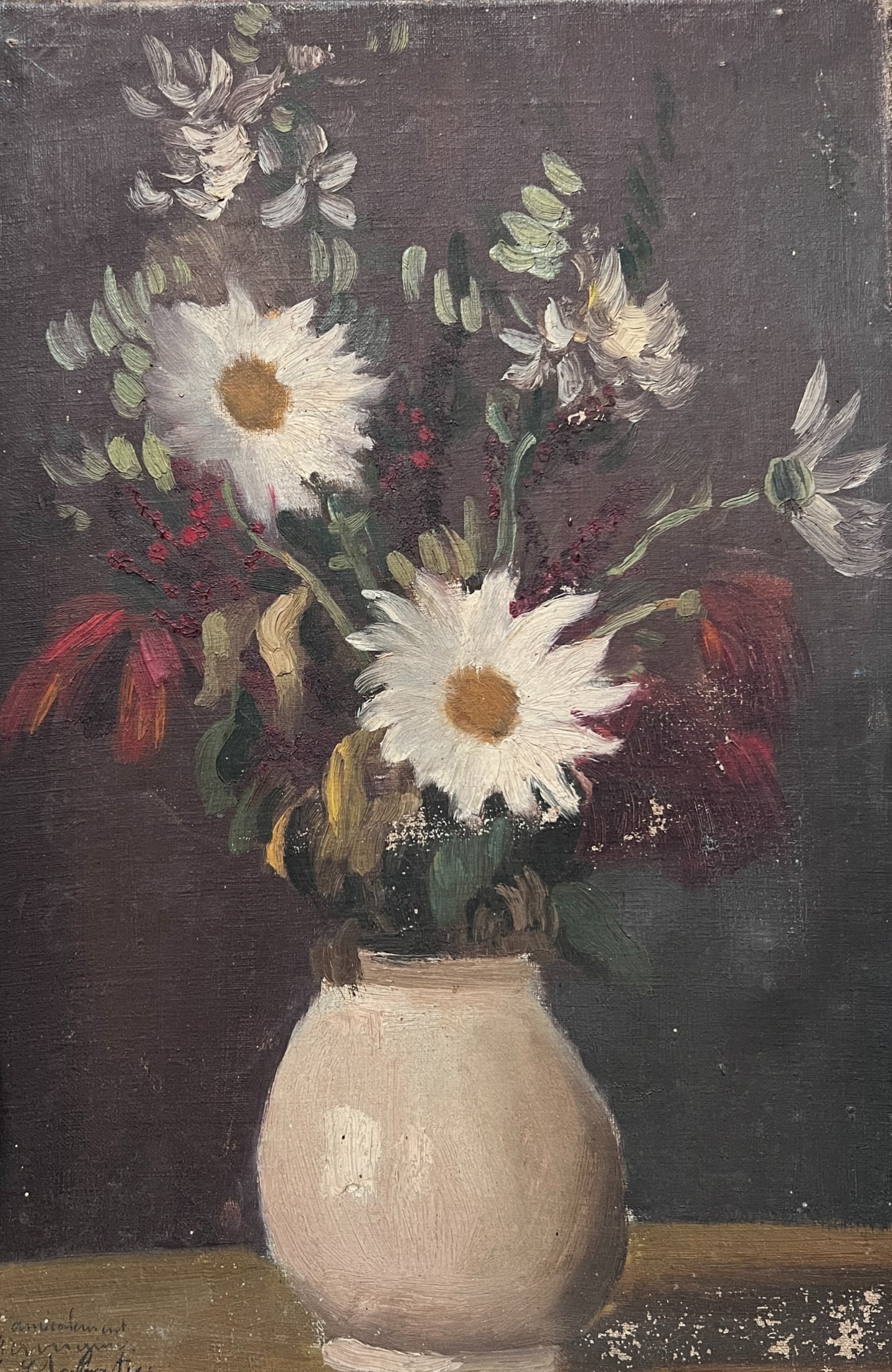 Painting by Léon SABATIER (1891-1965) Flower Bouquet image 1