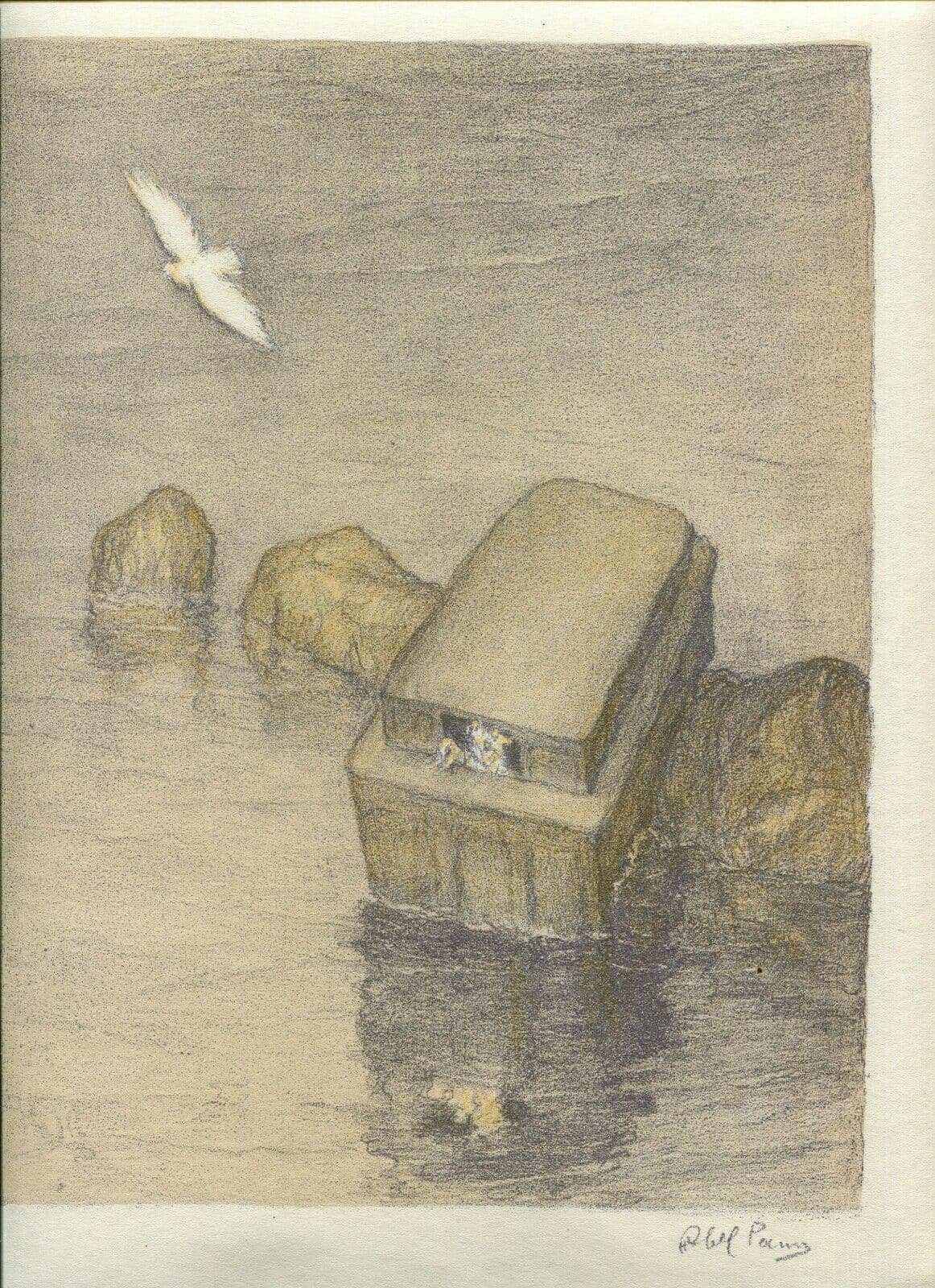 Abel Pfeffermann PANN (1883-1963) Bible, Geneva, Noach Lithography image 2