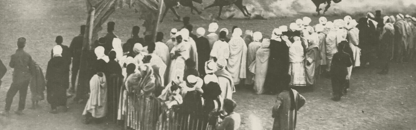 Vintage Original Photograph Biskra, Algeria Horse Race 1920' image 3
