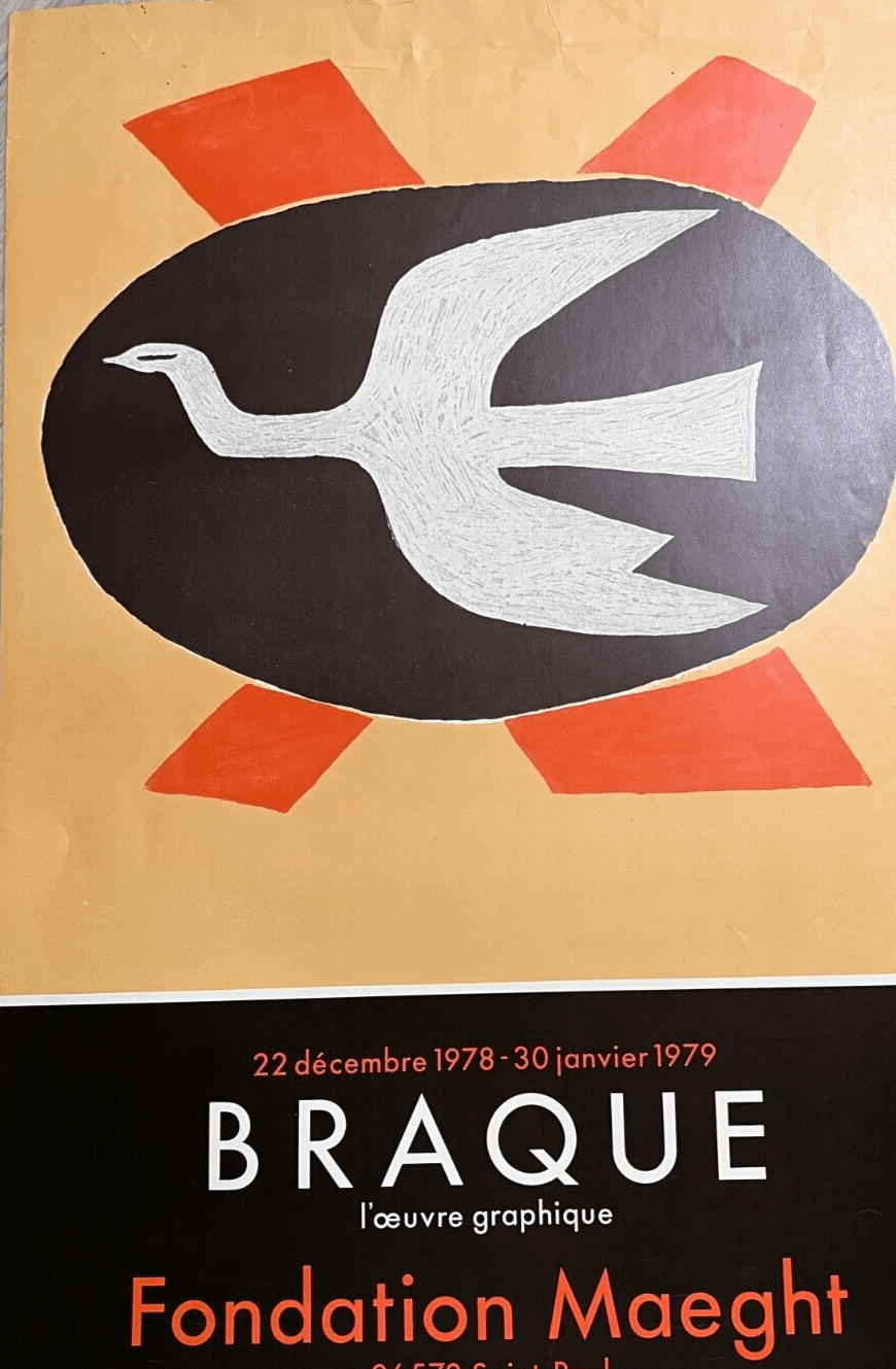 Vintage Poster Georges Braque Exhibition, L'Oeuvre Graphique 1979 image 1