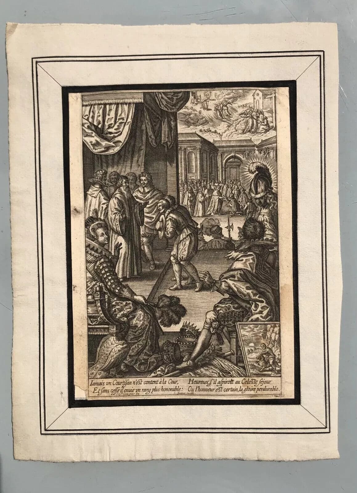 Antique Etching Léonard GAULTIER (1561-1630) History, Royalty, War, Religion image 8
