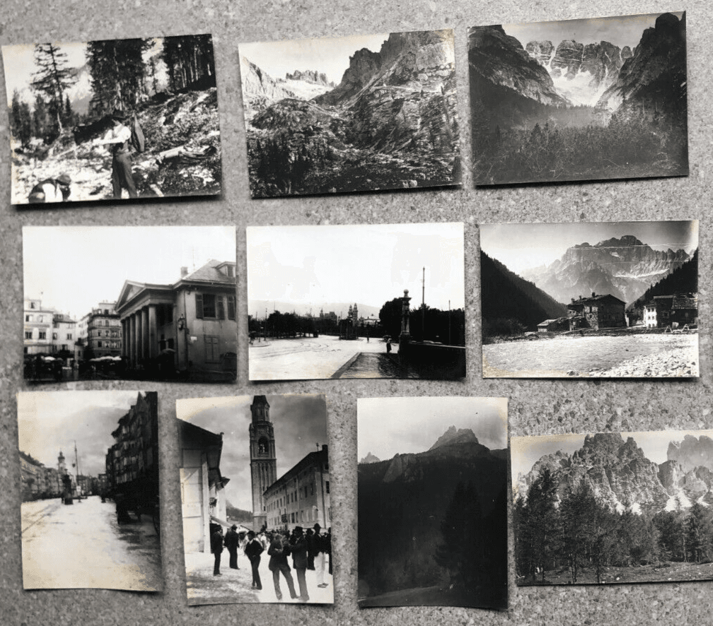 Vintage Photographs Lot x13 Mountain Landscape and Cityview People 1902 image 1