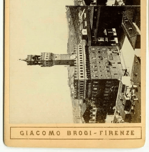 Vintage Italy Stereoview Giacomo BROGI Antique Art Florence Palazzo Italy c 1870 image 3