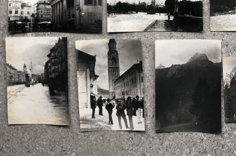 Vintage Photographs Lot x13 Mountain Landscape and Cityview People 1902 image 2