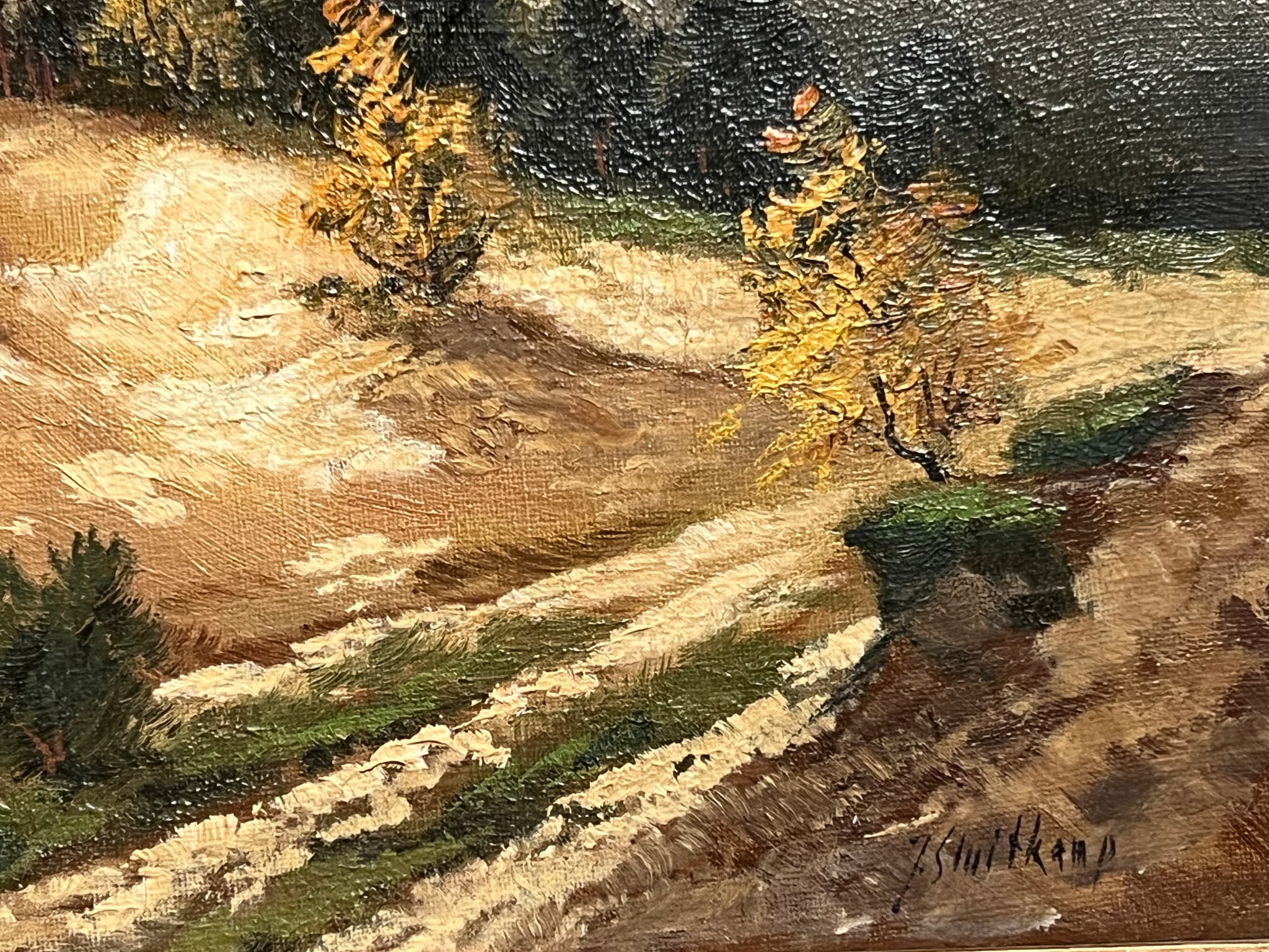 Painting Forest Dune Mountain Landscape image 2