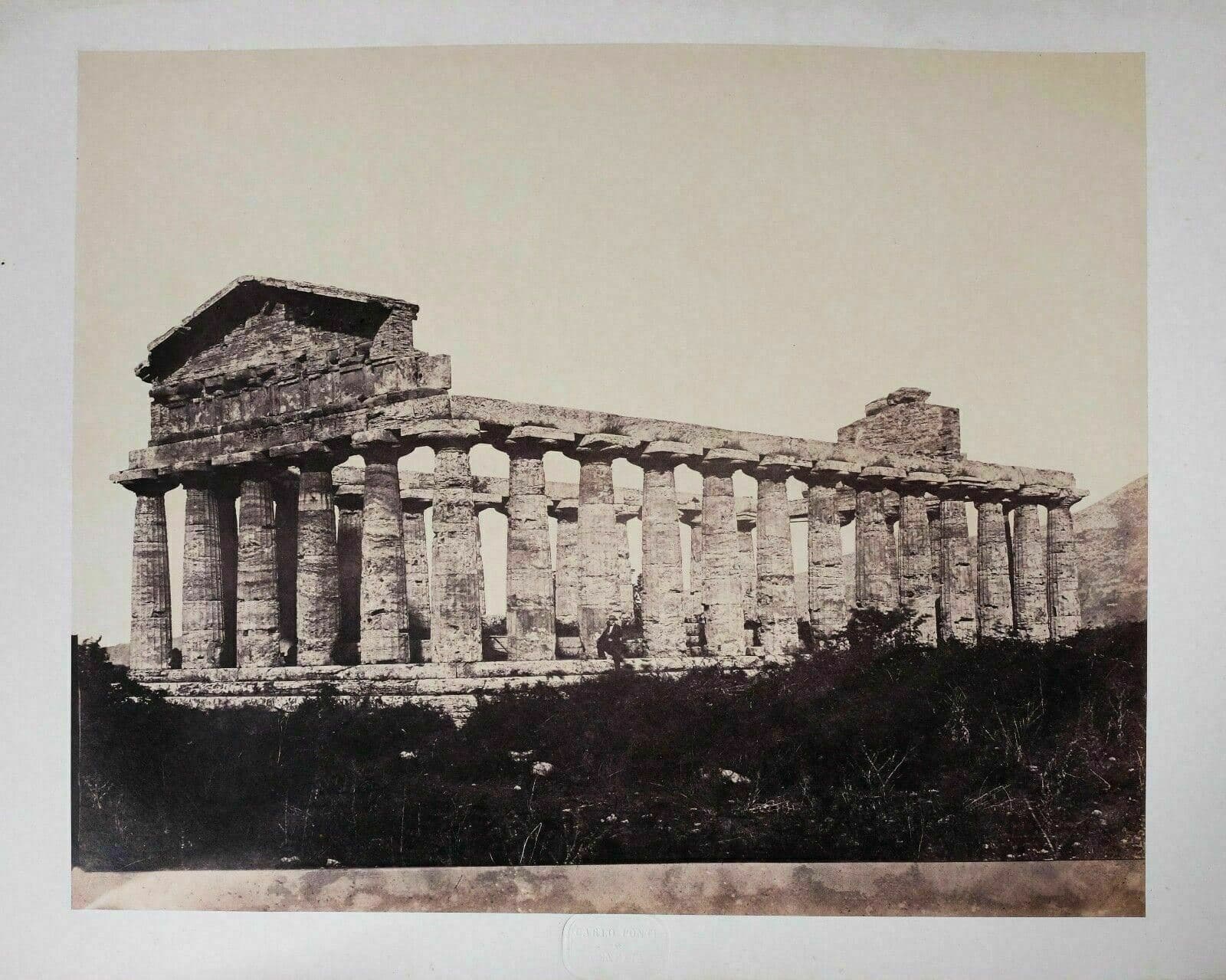 Carlo Ponti Temple of Jupiter, Albumen Print circa 1865 Photograph image 3