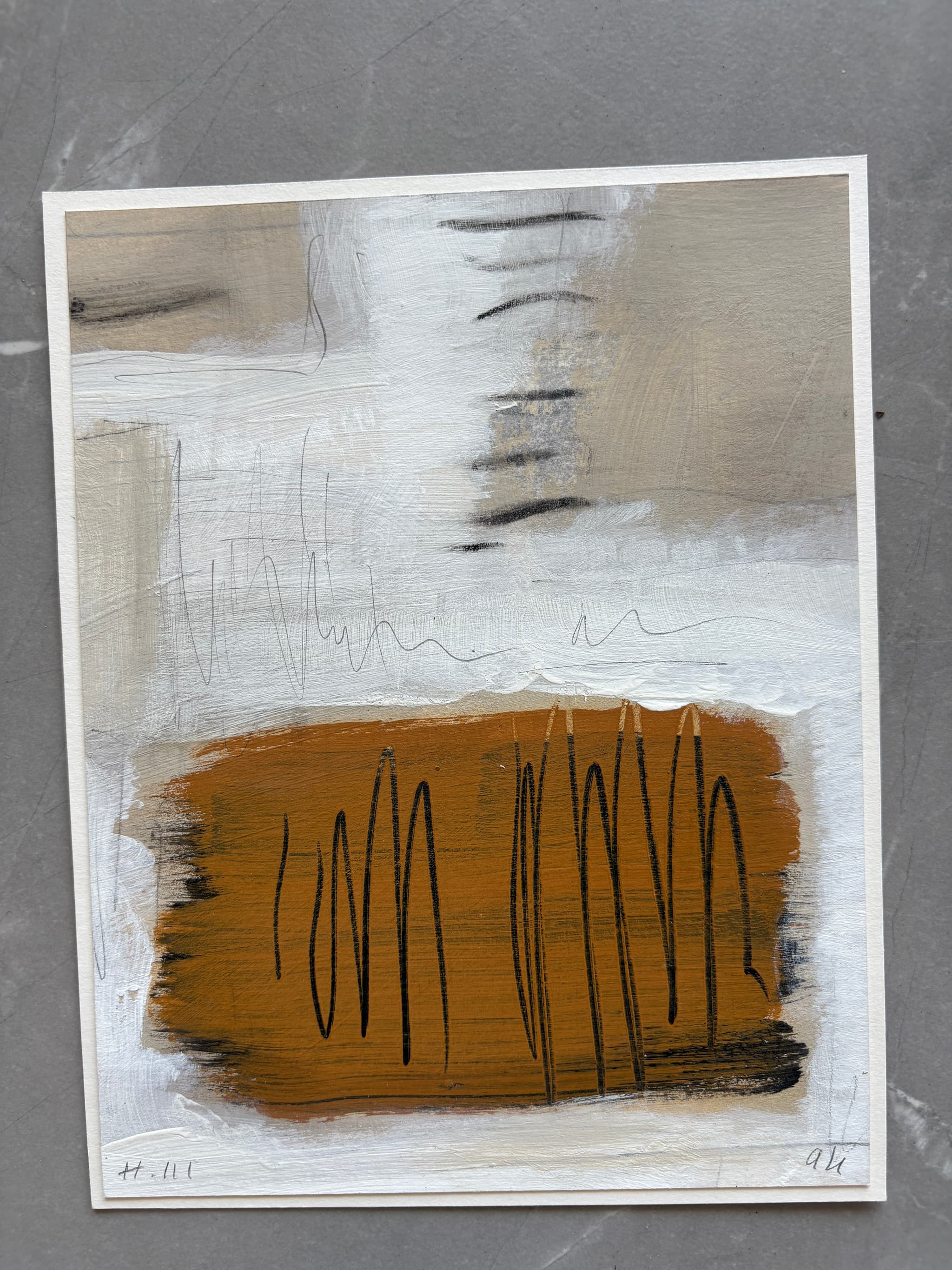 Modern Original Painting Abstraction Rencontre signed 1994 image 2