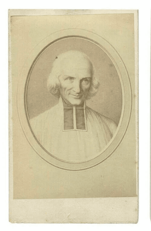 CDV Vintage Photograph J.M.B VIANNEY Ars Priest - Albumen c 1870 image 1