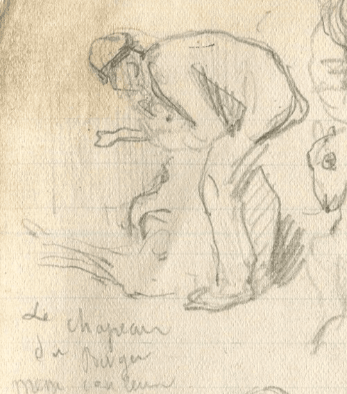 Vintage Pencil Original Drawing Marins Figures, People Sketches image 3