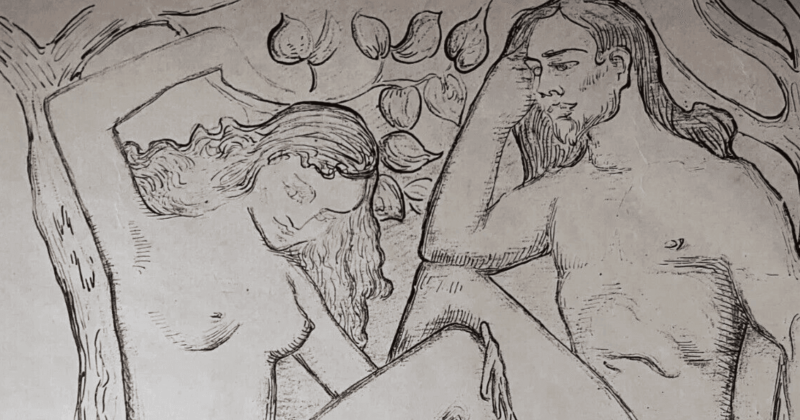 Antique Vintage Etching Aristide MAILLOL (1861-1944) Adam and Eve image 3