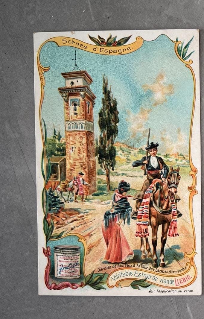 Set of 3 Liebig Trade Cards - Scenes of Spain, Vibrant 19th Century Art image 3